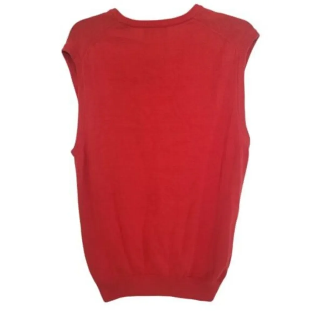 Jack Nicklaus Vintage Coral Linen Cotton‎ Blend Sweater Vest Mens Sz Medium